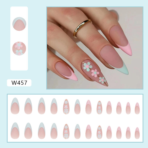 12 Sizes-24 Pcs Press On Nails W457