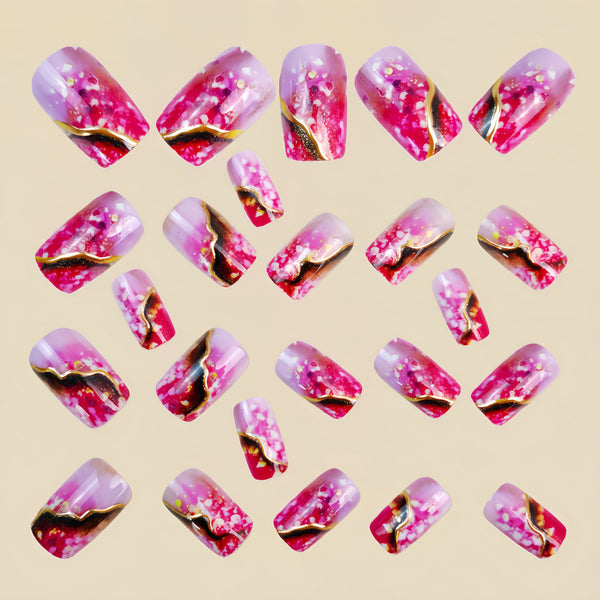12 Sizes-24 Pcs Press On Nails Y1731