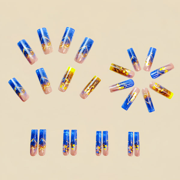 12 Sizes-24 Pcs Press On Nails Y485