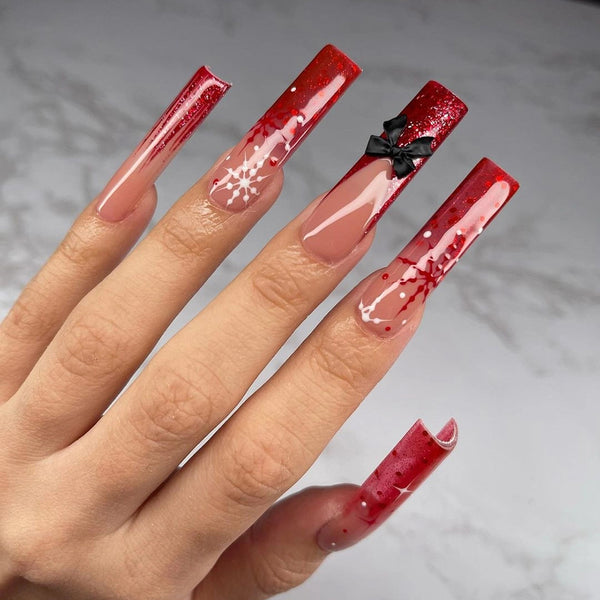 12 Sizes-24 Pcs Press On Nails JP3449