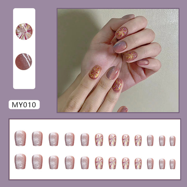 12 Sizes-24 Pcs Press On Nails MY010