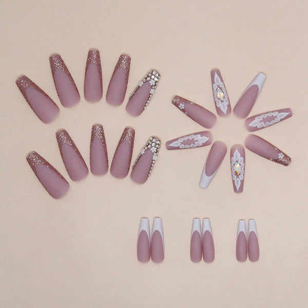 12 Sizes-24 Pcs Press On Nails Z828