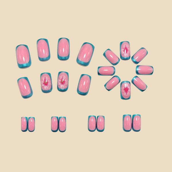 12 Sizes-24 Pcs Press On Nails Y2017