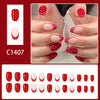 12 Sizes-24 Pcs Press On Nails C1407