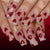 12 Sizes-24 Pcs Press On Nails C1475