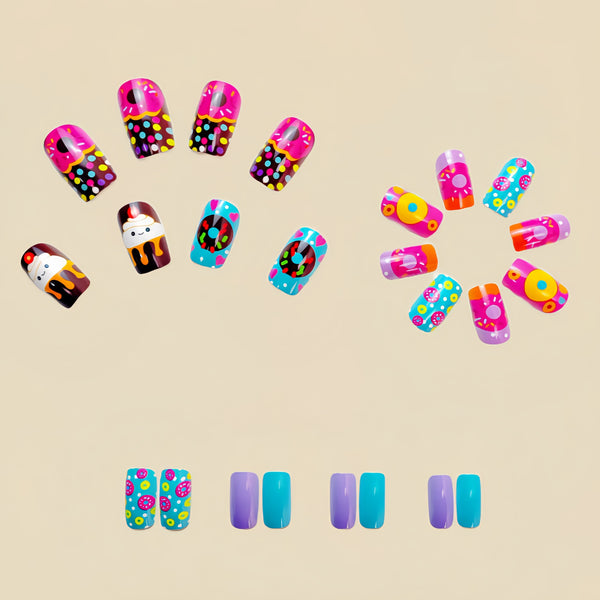 12 Sizes-24 Pcs Press On Nails Y627-2