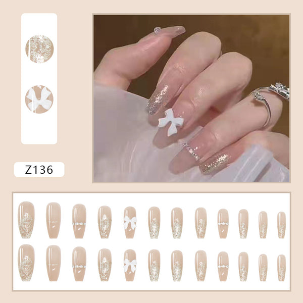 12 Sizes-24 Pcs Press On Nails Z136