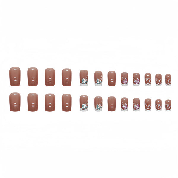 12 Sizes-24 Pcs Press On Nails Y019