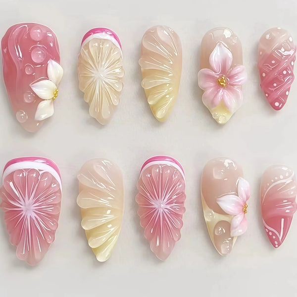 12 Sizes-24 Pcs Press On Nails Y2007