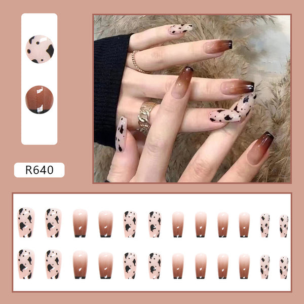 12 Sizes-24 Pcs Press On Nails R640