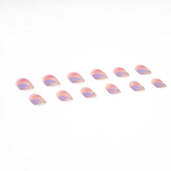 12 Sizes-24 Pcs Press On Nails Z216