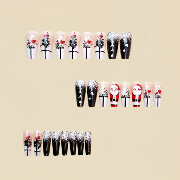 12 Sizes-24 Pcs Press On Nails Y1284