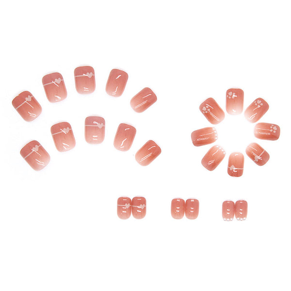 12 Sizes-24 Pcs Press On Nails Z424