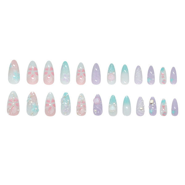 12 Sizes-24 PcsPress On Nails Z1154