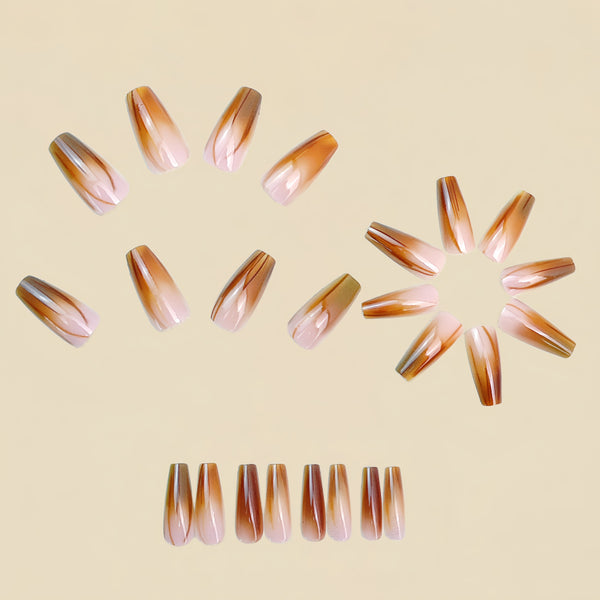 12 Sizes-24 Pcs Press On Nails Y1836