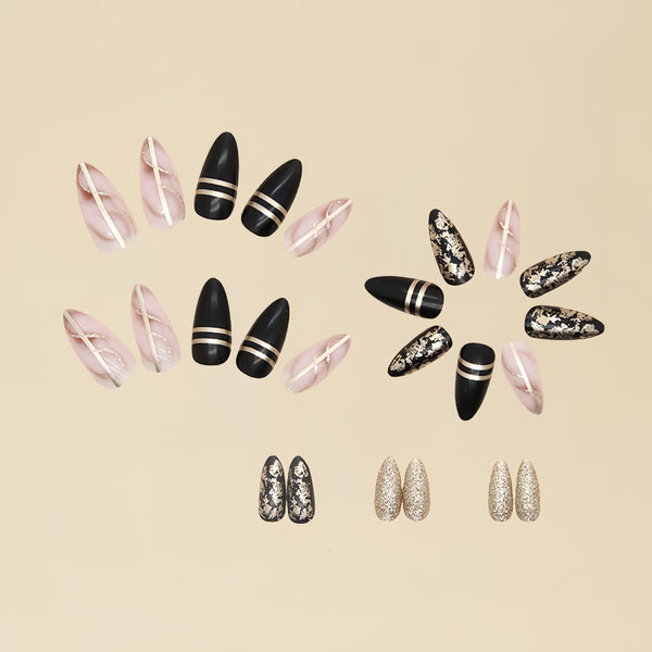 12 Sizes-24 Pcs Press On Nails Y005