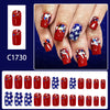 12 Sizes-24 Pcs Press On Nails C1730