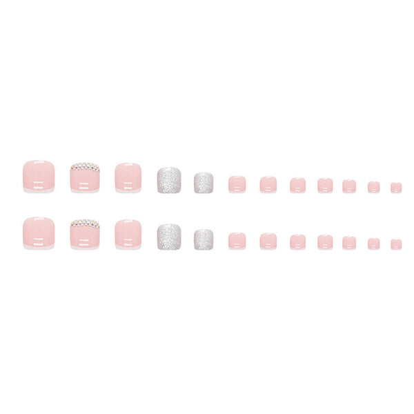 12 Sizes-24 Pcs Press On Nails D002