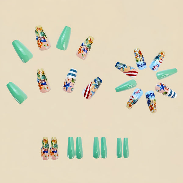 12 Sizes-24 Pcs Press On Nails Y677