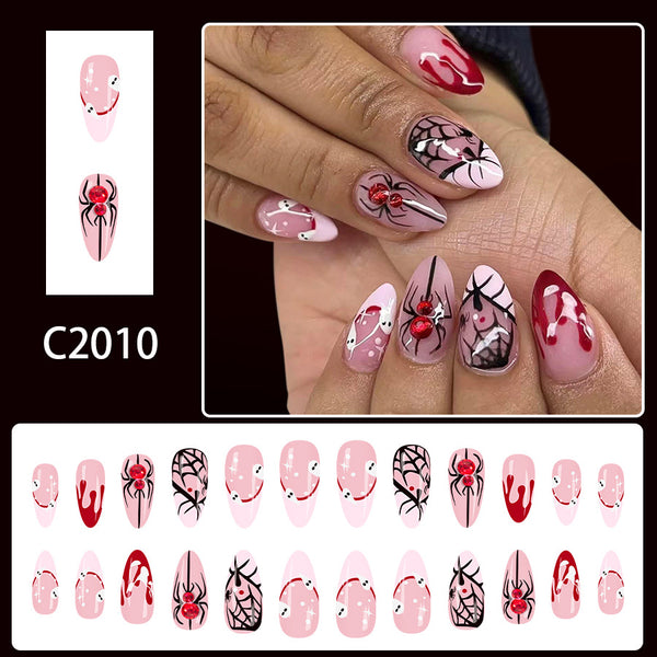 12 Sizes-24 Pcs Press On Nails C2010
