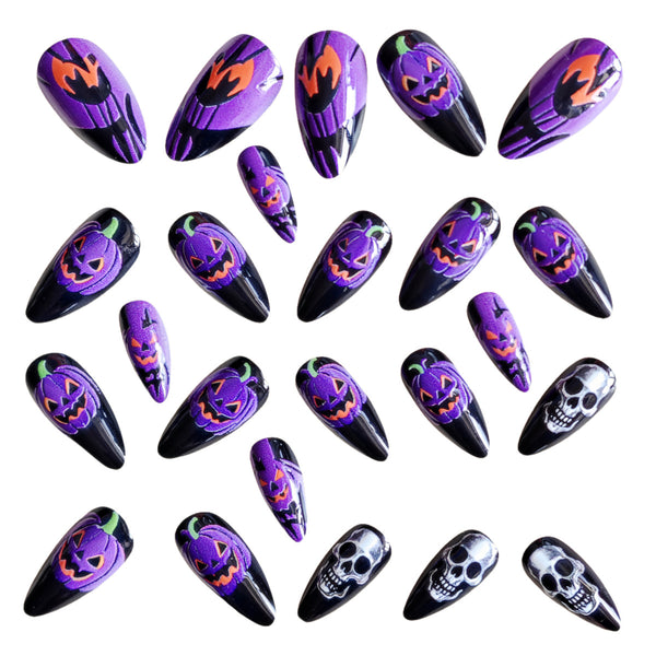 12 Sizes-24 Pcs Press On Nails Y1175