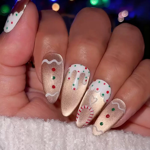 12 Sizes-24 Pcs Press On Nails LC1251