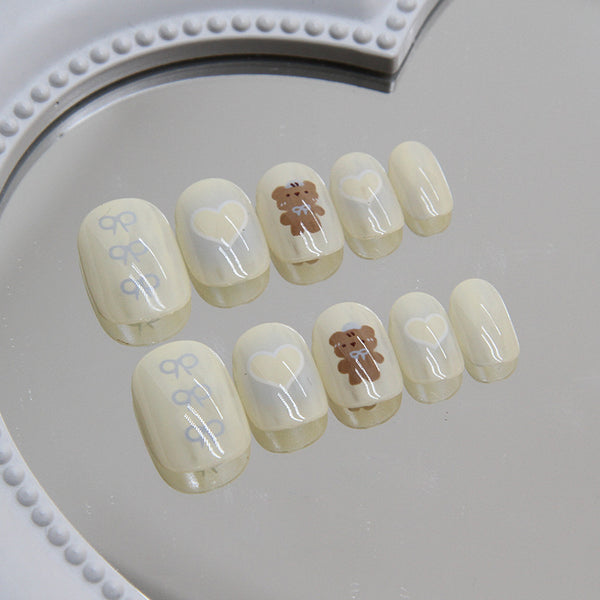 12 Sizes-24 Pcs Press On Nails K020
