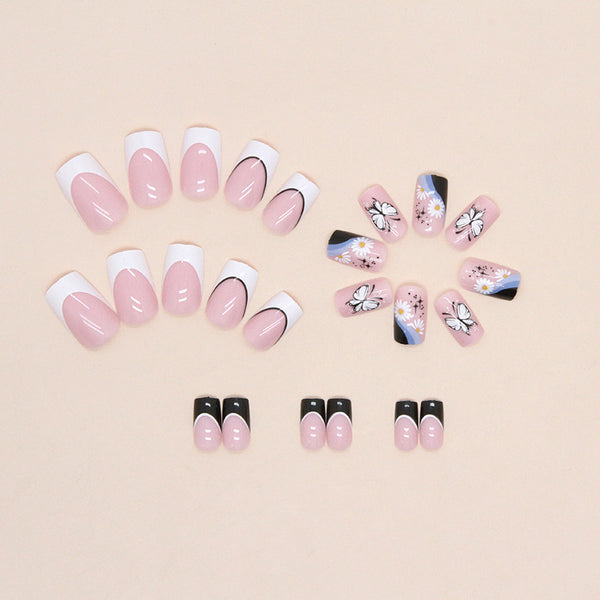 12 Sizes-24 Pcs Press On Nails W868