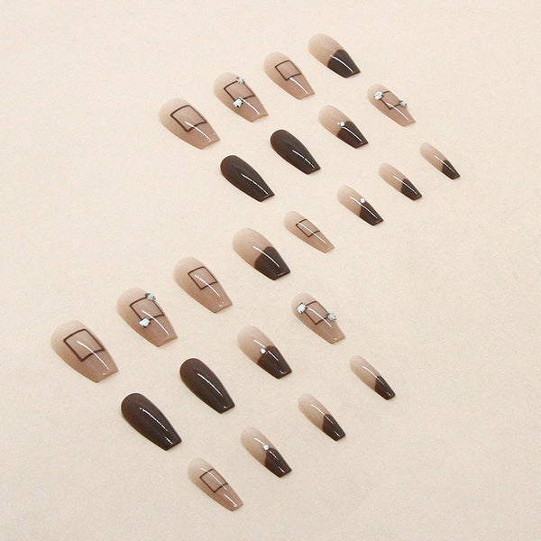 12 Sizes-24 Pcs Press On Nails Z556