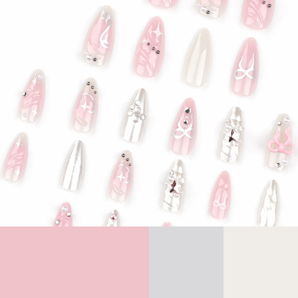 12 Sizes-24 Pcs Press On Nails JP3328