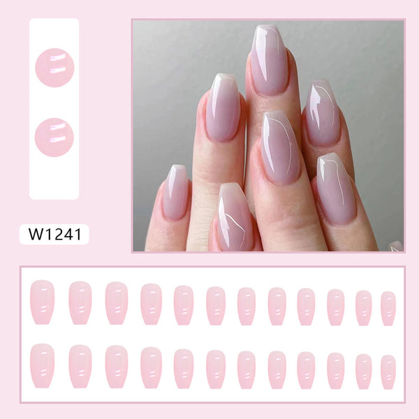 12 Sizes-24 Pcs Press On Nails W1241