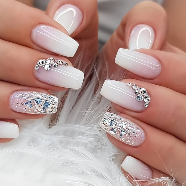 12 Sizes-24 Pcs Press On Nails D020