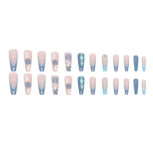 12 Sizes-24 Pcs Press On Nails Z677