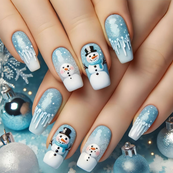 12 Sizes-24 Pcs Press On Nails Y1190