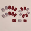 12 Sizes-24 Pcs Press On Nails W1400