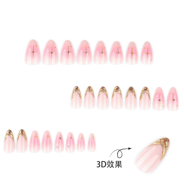 12 Sizes-24 Pcs Press On Nails JP4092