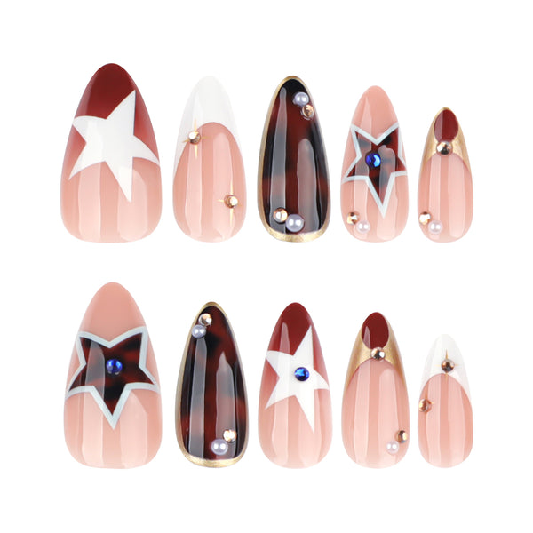 12 Sizes-24 Pcs Press On Nails JP4093