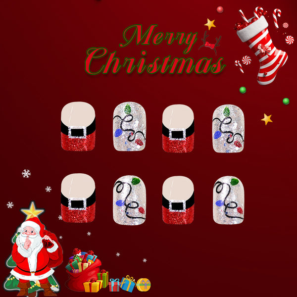 12 Sizes-24 Pcs Press On Nails C711