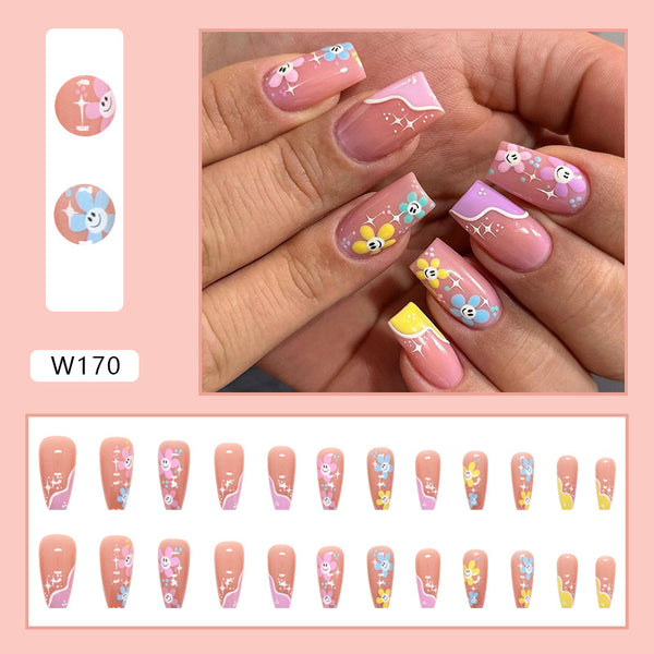 12 Sizes-24 Pcs Press On Nails W170