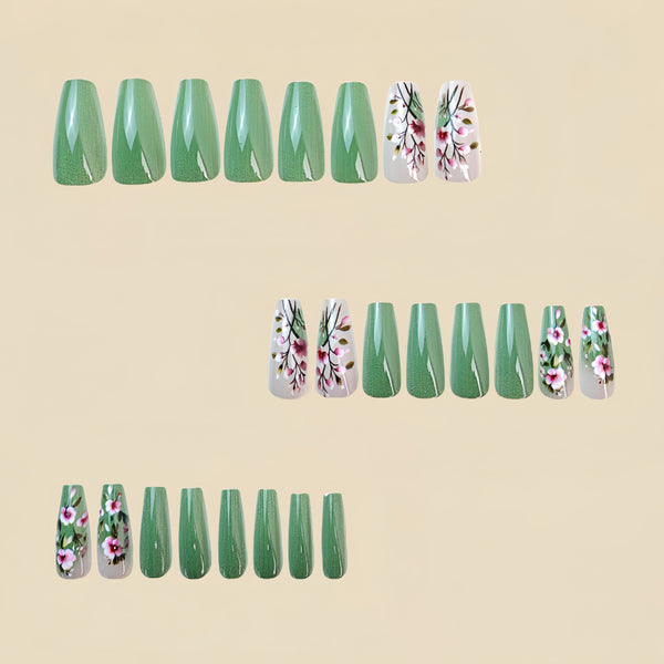 12 Sizes-24 PcsPress On Nails Y467