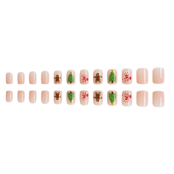 12 Sizes-24 Pcs Press On Nails C049