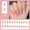 12 Sizes-24 Pcs Press On Nails C883