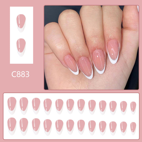 12 Sizes-24 Pcs Press On Nails C883