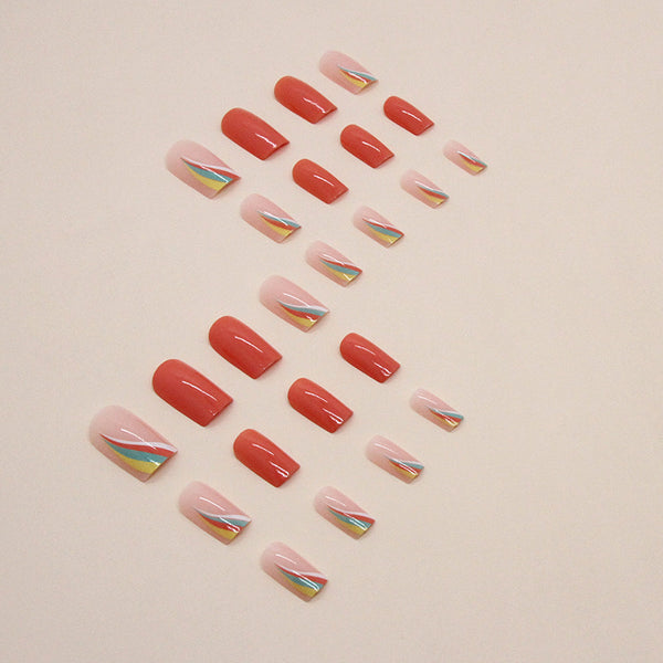 12 Sizes-24 Pcs Press On Nails W1218