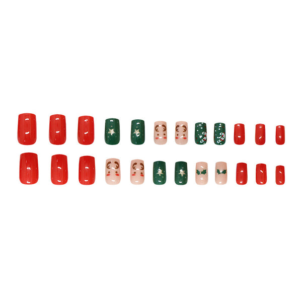 12 Sizes-24 Pcs Press On Nails W1821