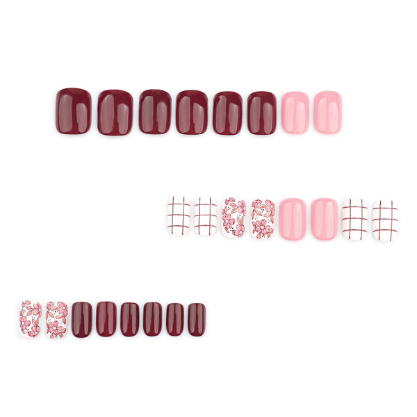 12 Sizes-24 Pcs Press On Nails JP3614