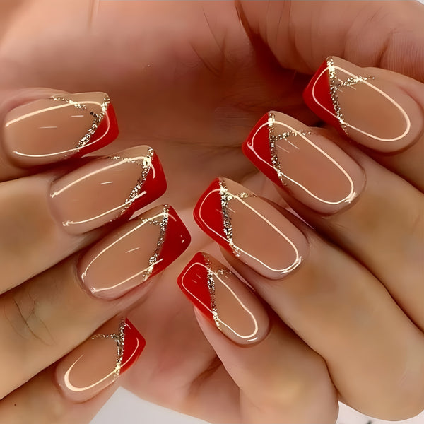 12 Sizes-24 Pcs Press On Nails Y1012