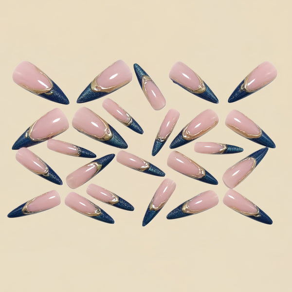 12 Sizes-24 Pcs Press On Nails Y1735