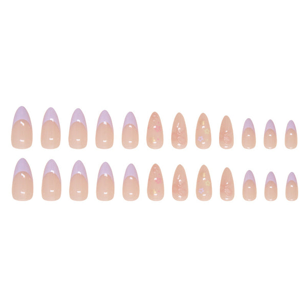 12 Sizes-24 Pcs Press On Nails W1664