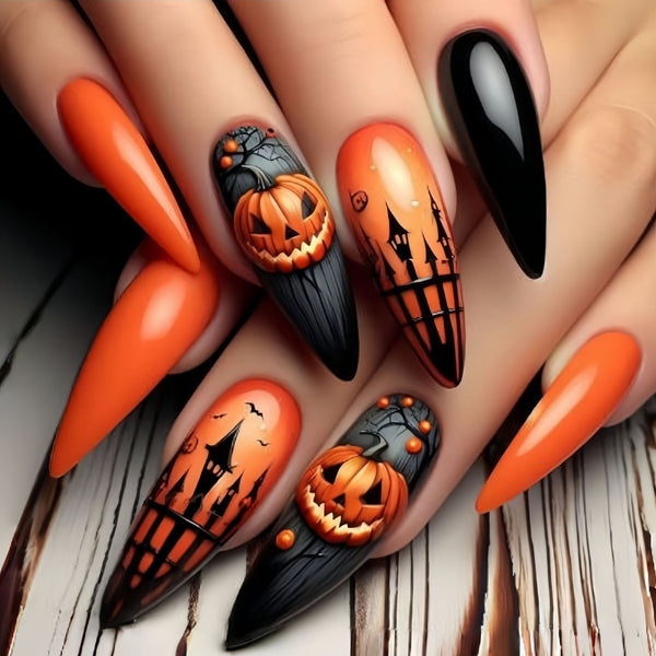 12 Sizes-24 Pcs Press On Nails Y845